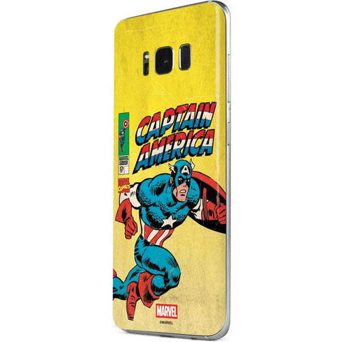 Marvel Classic Comics Captain America Galaxy S8 Plus Skin